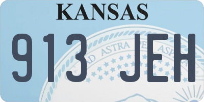 KS license plate 913JEH