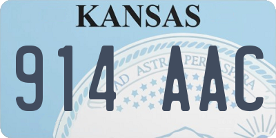 KS license plate 914AAC