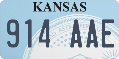 KS license plate 914AAE