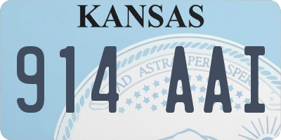 KS license plate 914AAI