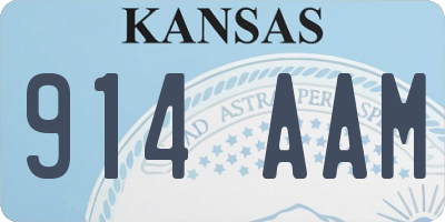 KS license plate 914AAM