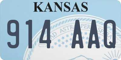 KS license plate 914AAQ