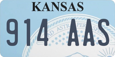 KS license plate 914AAS