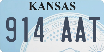 KS license plate 914AAT