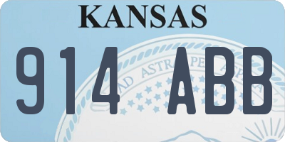 KS license plate 914ABB