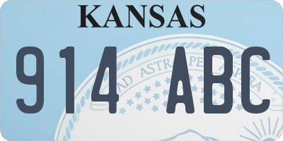 KS license plate 914ABC
