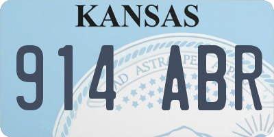 KS license plate 914ABR