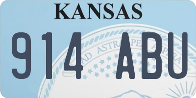 KS license plate 914ABU