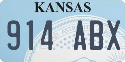 KS license plate 914ABX