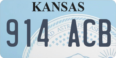 KS license plate 914ACB