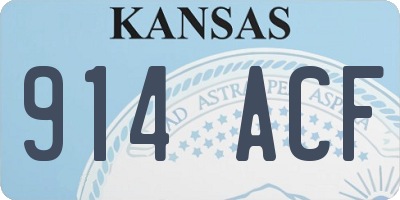 KS license plate 914ACF