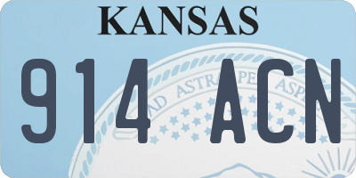 KS license plate 914ACN