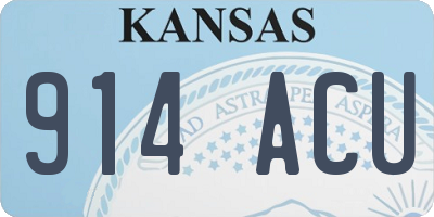 KS license plate 914ACU