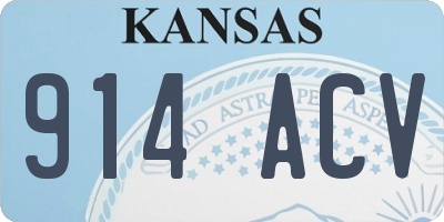 KS license plate 914ACV
