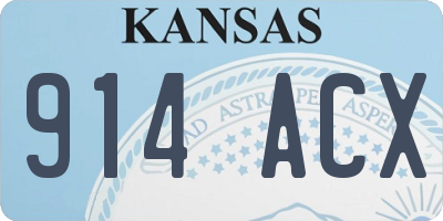 KS license plate 914ACX