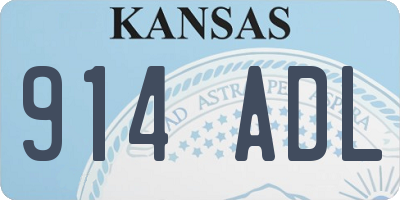 KS license plate 914ADL