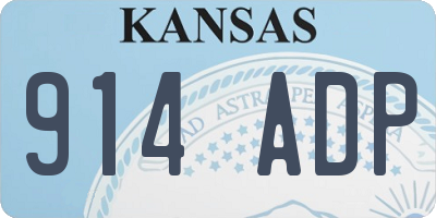 KS license plate 914ADP