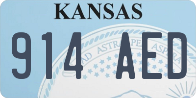 KS license plate 914AED