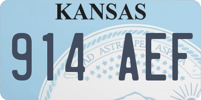 KS license plate 914AEF
