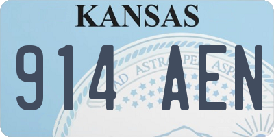 KS license plate 914AEN