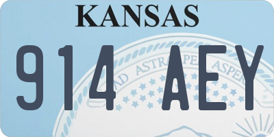 KS license plate 914AEY