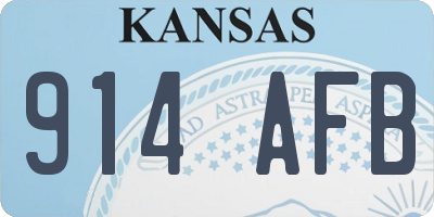 KS license plate 914AFB