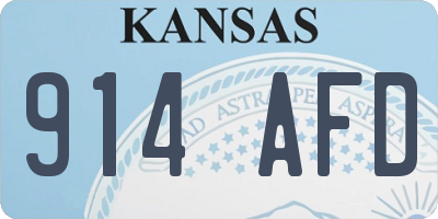 KS license plate 914AFD