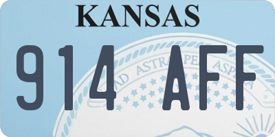 KS license plate 914AFF