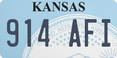 KS license plate 914AFI