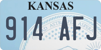 KS license plate 914AFJ