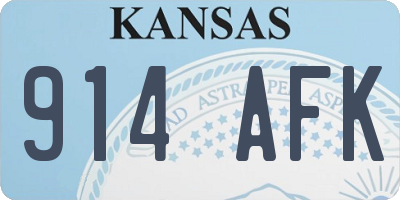 KS license plate 914AFK