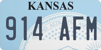 KS license plate 914AFM