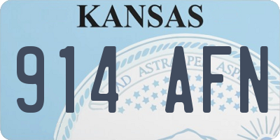 KS license plate 914AFN