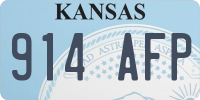 KS license plate 914AFP