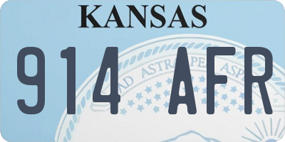 KS license plate 914AFR