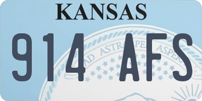 KS license plate 914AFS