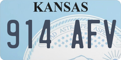 KS license plate 914AFV