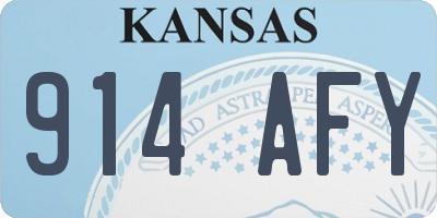 KS license plate 914AFY