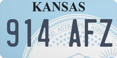 KS license plate 914AFZ