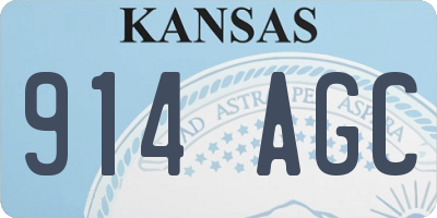 KS license plate 914AGC