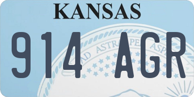 KS license plate 914AGR