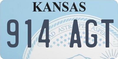 KS license plate 914AGT