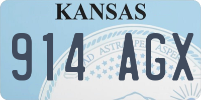 KS license plate 914AGX