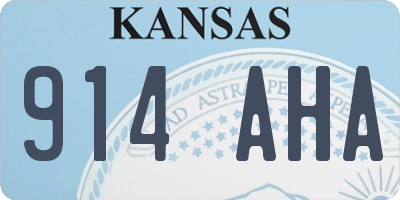 KS license plate 914AHA