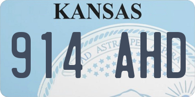 KS license plate 914AHD