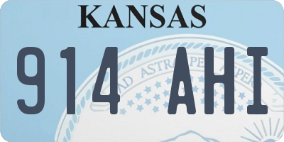 KS license plate 914AHI