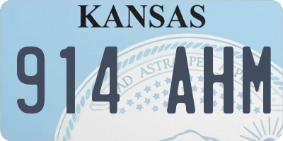 KS license plate 914AHM