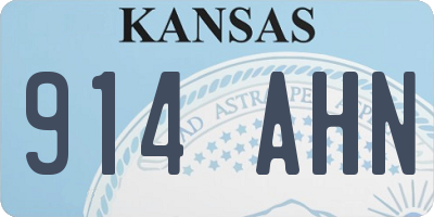 KS license plate 914AHN