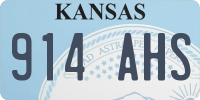 KS license plate 914AHS