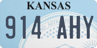 KS license plate 914AHY